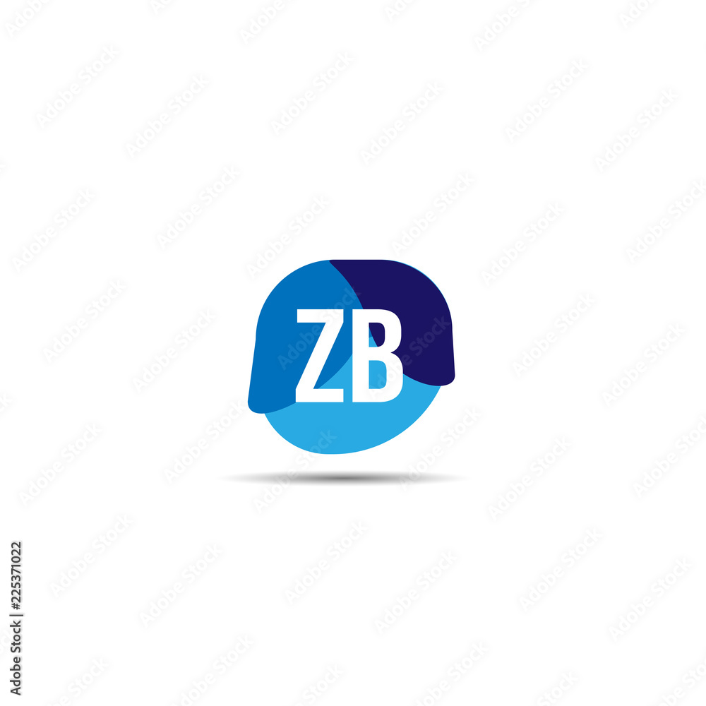 Fototapeta premium Initial Letter ZB Logo Template Design