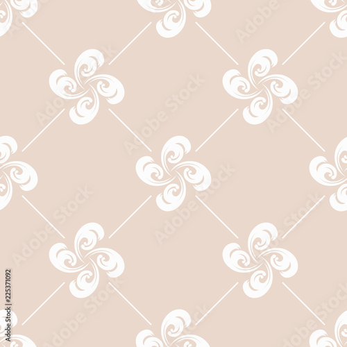 abstract floral seamless pattern with flowers, netting and leaves