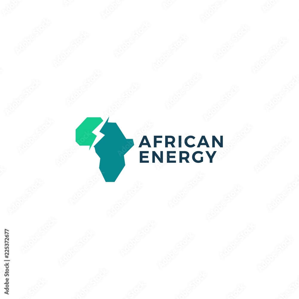 Fototapeta premium africa power energy logo vector icon