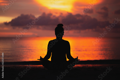 Meditation Yoga Style Silhouette © photosky99