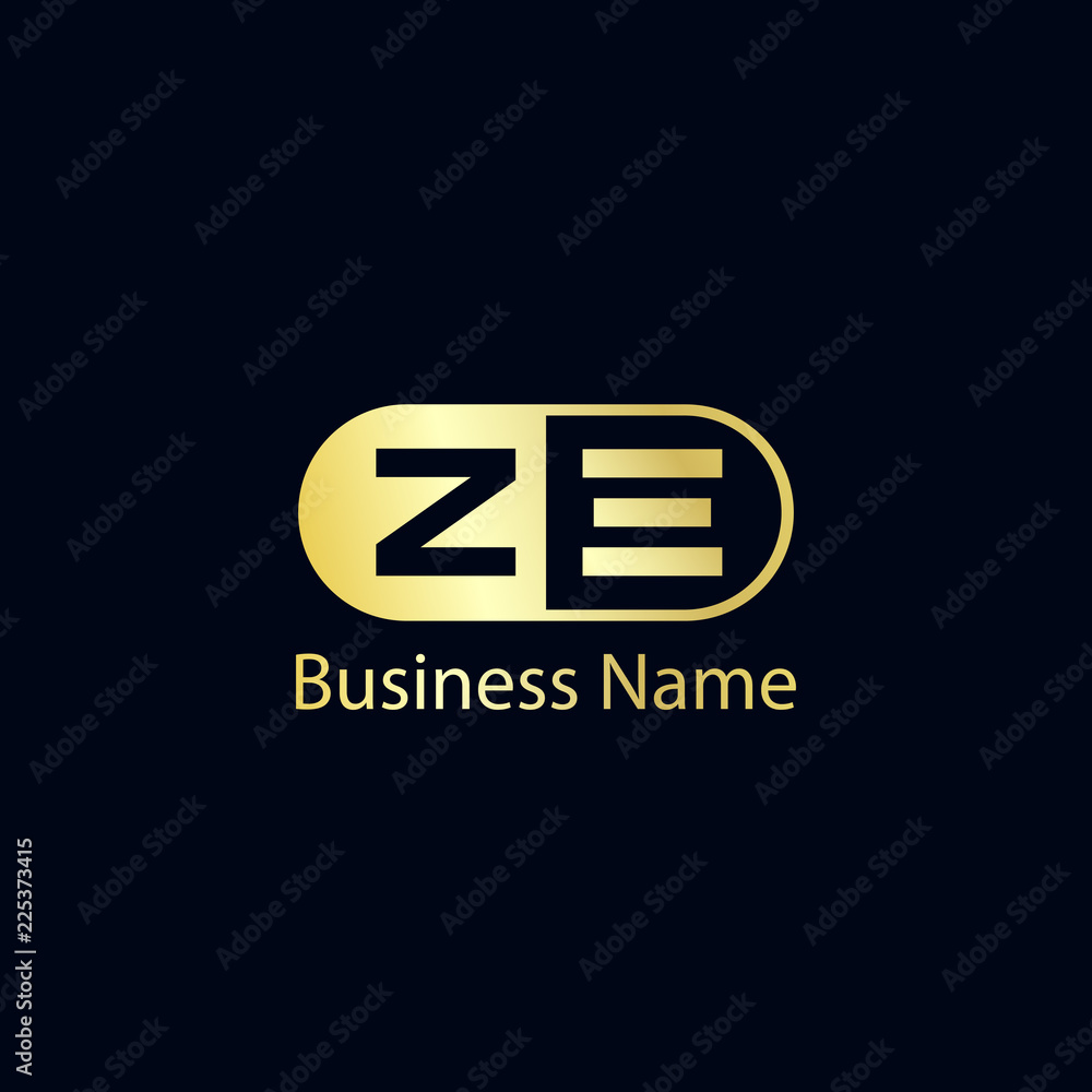 Initial Letter ZE Logo Template Design Initial Letter ZE Logo Template Design