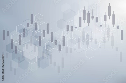 Stock market or forex trading graph. Chart in financial market vector illustration Abstract finance background