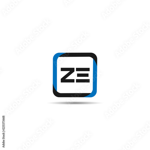 Initial Letter ZE Logo Template Design