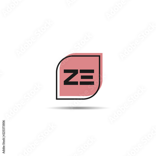 Initial Letter ZE Logo Template Design