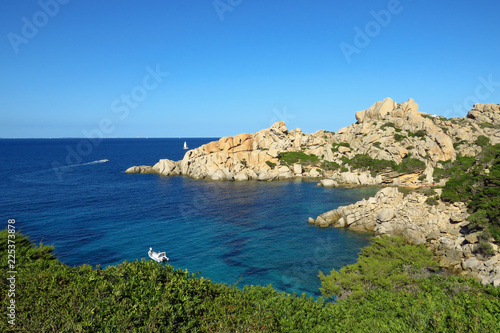 Beautiful bay and rocky coastline at Cala Spinosa, Sardinia, italy