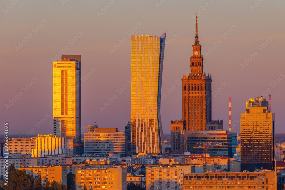 Obraz premium Centrum Warszawy, Polska