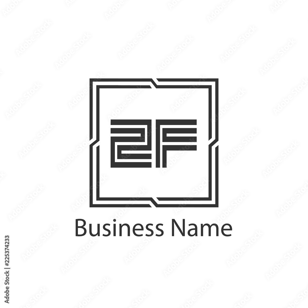 Initial Letter ZF Logo Template Design Initial Letter ZF Logo Template Design