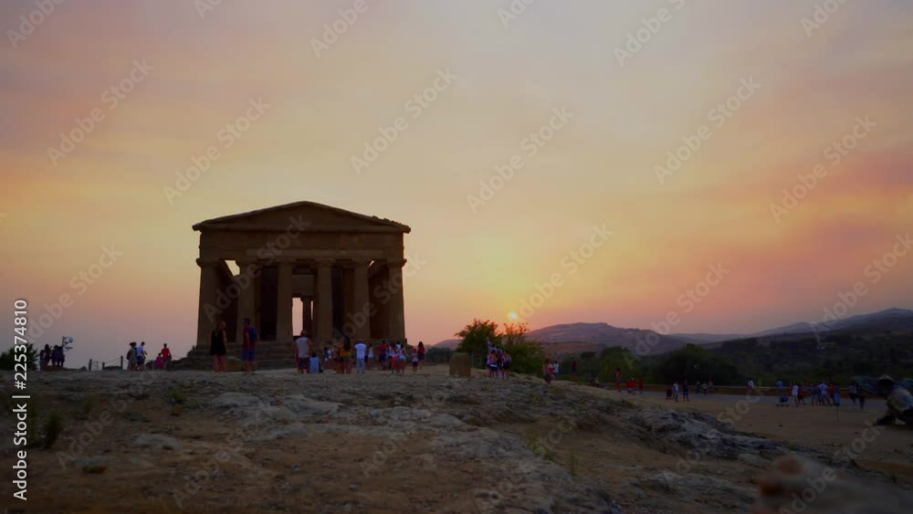 Ancient Greek temple of Concordia , Valley of the Temples, Agrigento, Sicily. Ancient Greek temple of Concordia , Valley of the Temples, Agrigento, Sicily.