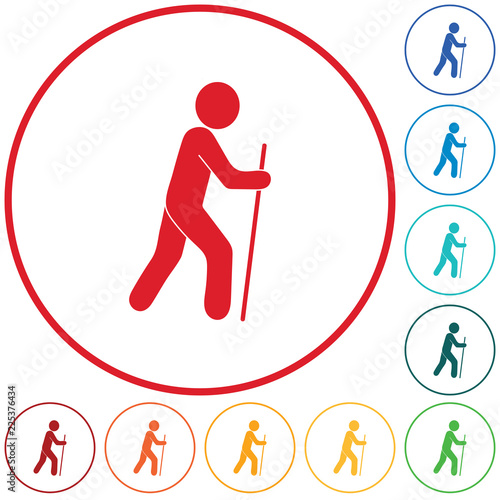 Hiking icon illustration