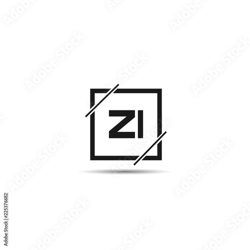 Initial Letter ZI Logo Template Design