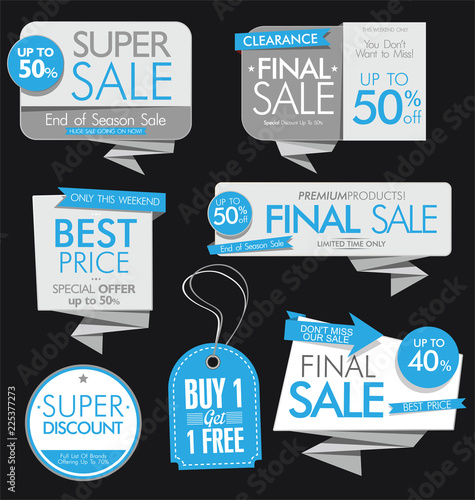 Modern sale banners and labels collection 