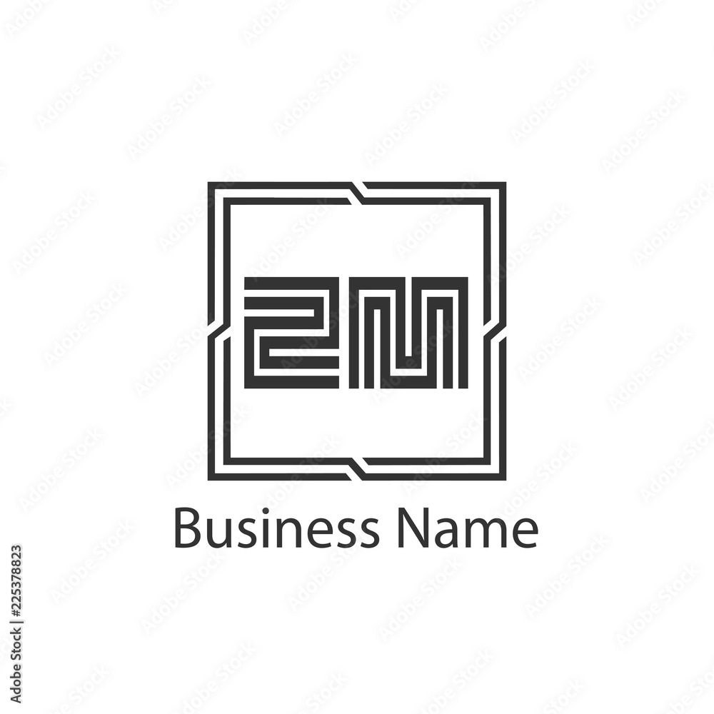 Initial Letter ZM Logo Template Design Initial Letter ZM Logo Template Design