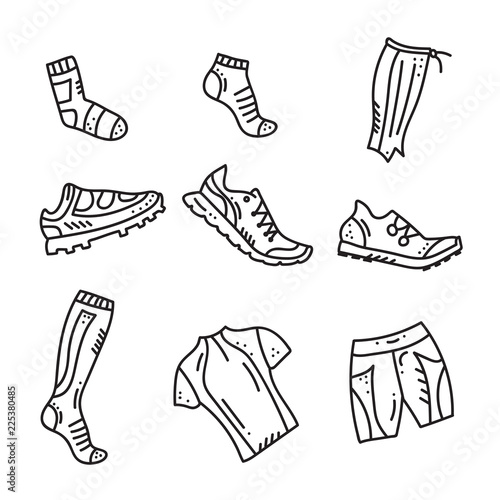 orienteering sport equipment. Vector illustration