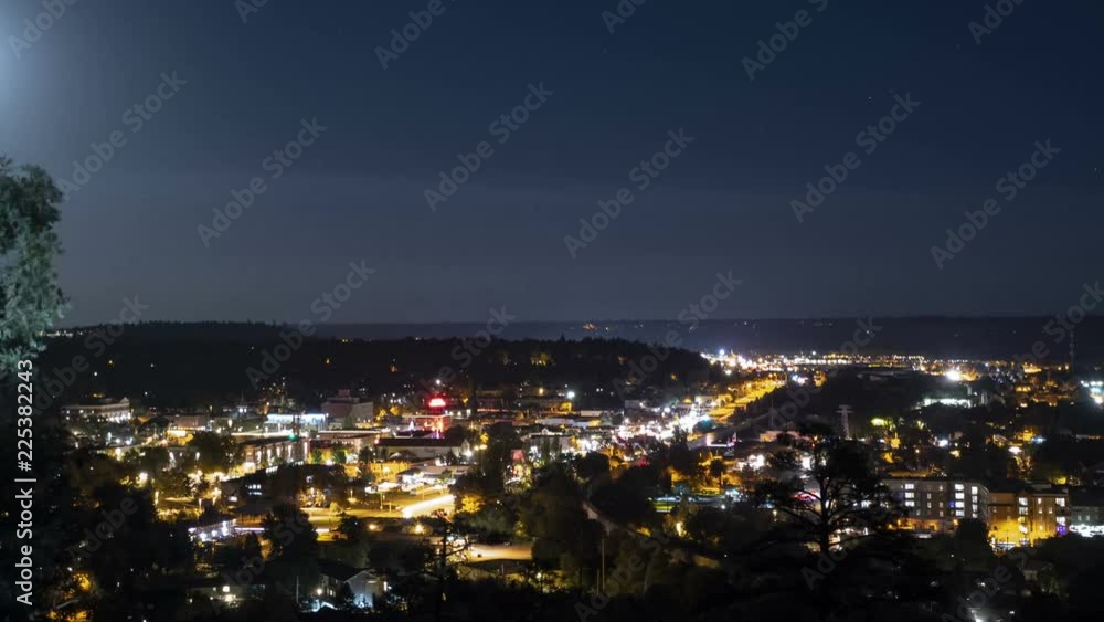 Time lapse of a busy small town at night Time lapse of a busy small town at night