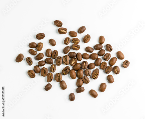 coffee beans on white