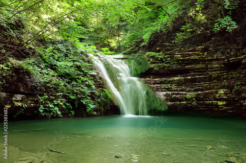 Long exposure photos of Tatlica Waterfall in Erfelek, Sinop in Turkey photo
