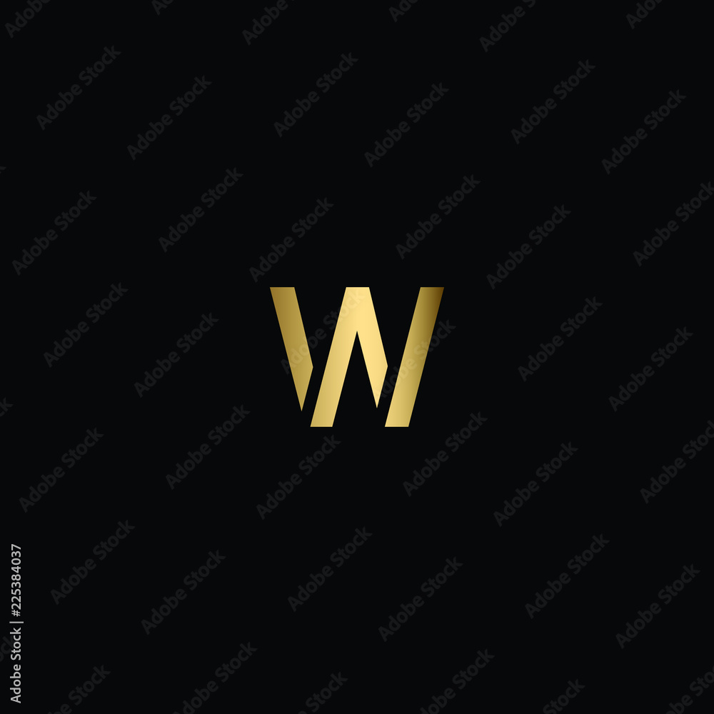 Abstract Letter WA Logo Design Using Letter W A