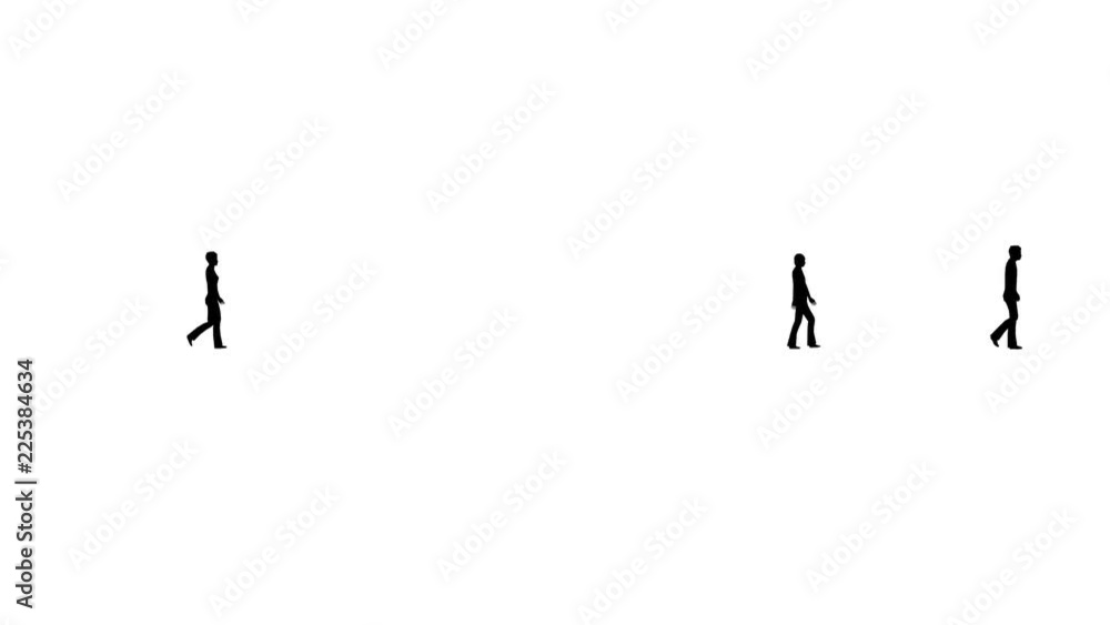 The queue of people is coming The queue of people is coming
