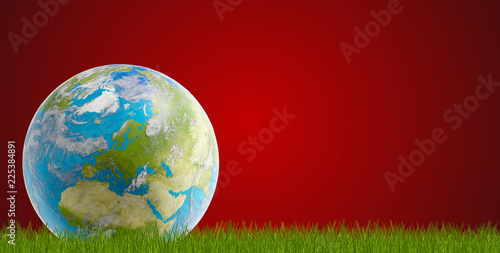 Fototapeta Naklejka Na Ścianę i Meble -  world planet earth globe 3d-illustration. elements of this image furnished by NASA