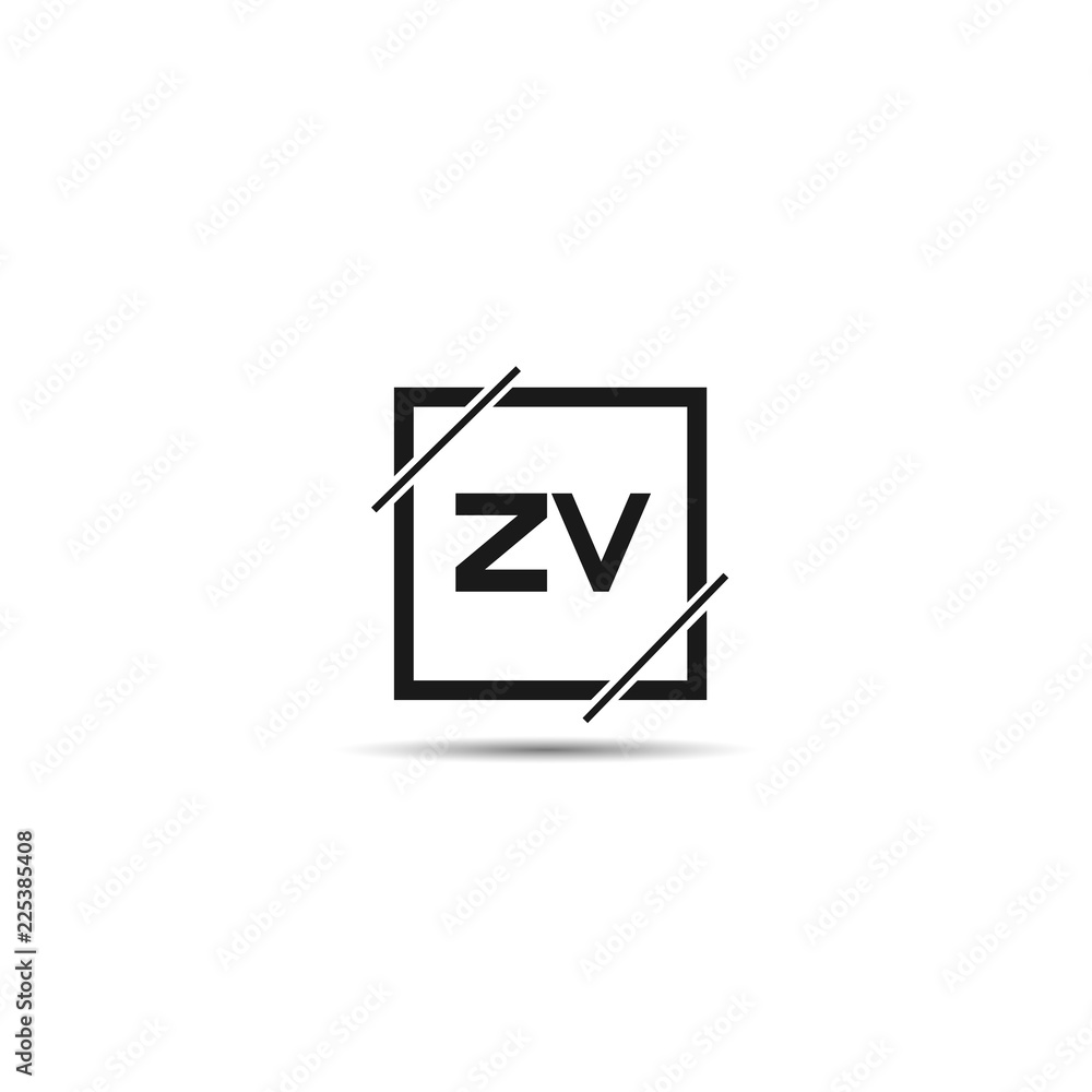 Initial Letter ZV Logo Template Design Initial Letter ZV Logo Template Design