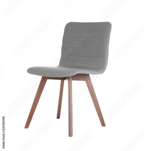 Comfortable chair on white background. Interior element
