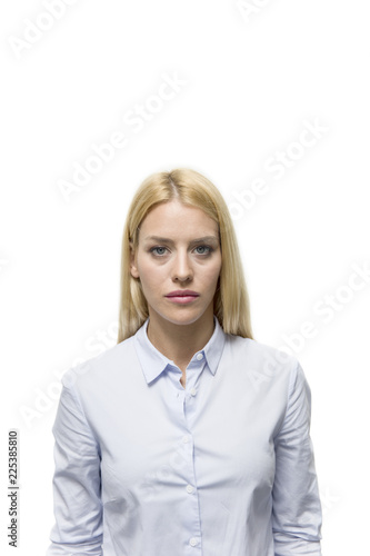 Portrait of a serious young...