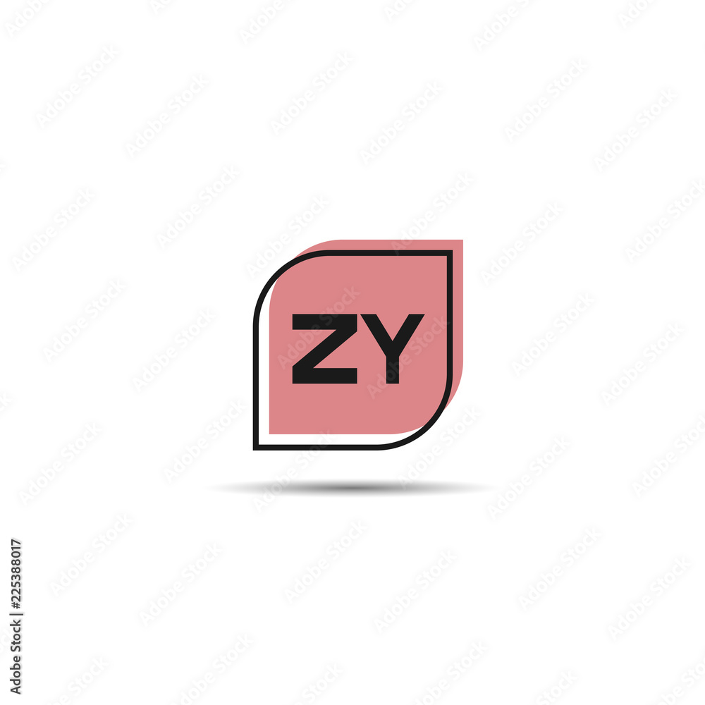 Initial Letter ZY Logo Template Design