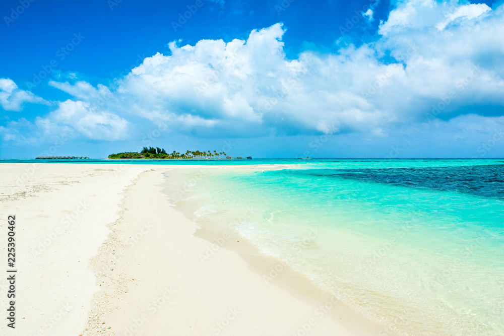 Beautiful sandy beach in uninhabited island Beautiful sandy beach in uninhabited island