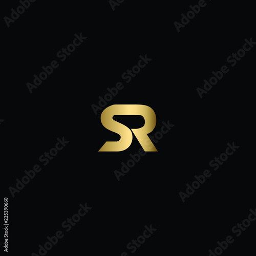 Abstract Minimal Letter SR Logo Design Using Letters S and R in a Unique Way