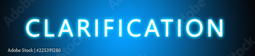 Clarification - glowing white text on blue background
