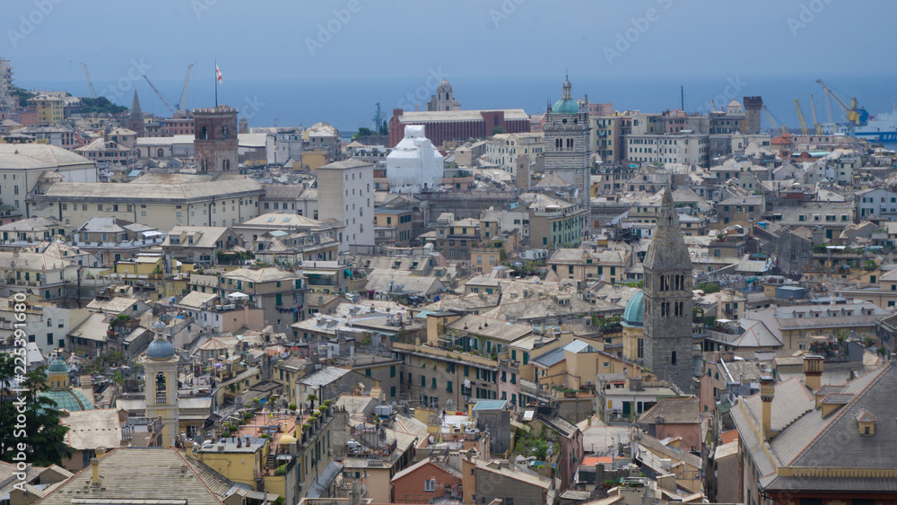 Panorama Genova Oldcity Port
