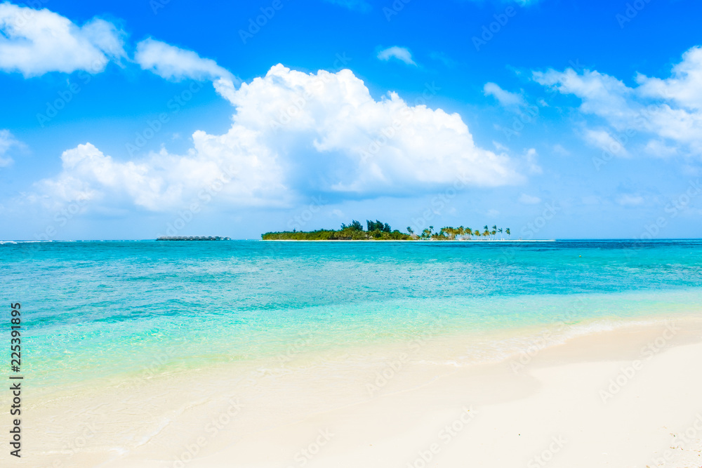 Fototapeta premium Beautiful sandy beach in uninhabited island