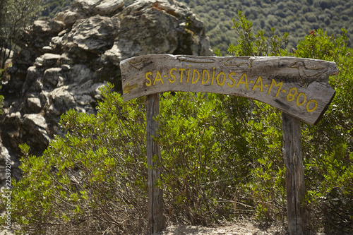 Sign indicating directions to Sa Stiddiosa photo