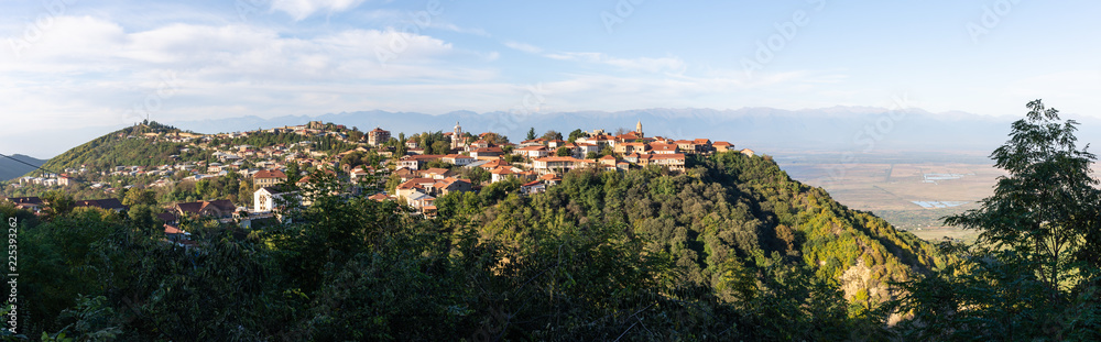 Panorama de Sighnaghi, Kakhétie, Géorgie