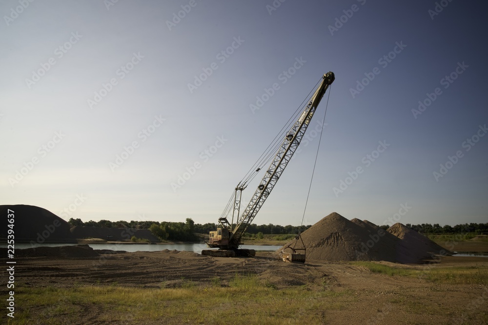 excavation, gravel and sand yard, mining excavation, gravel and sand yard, mining