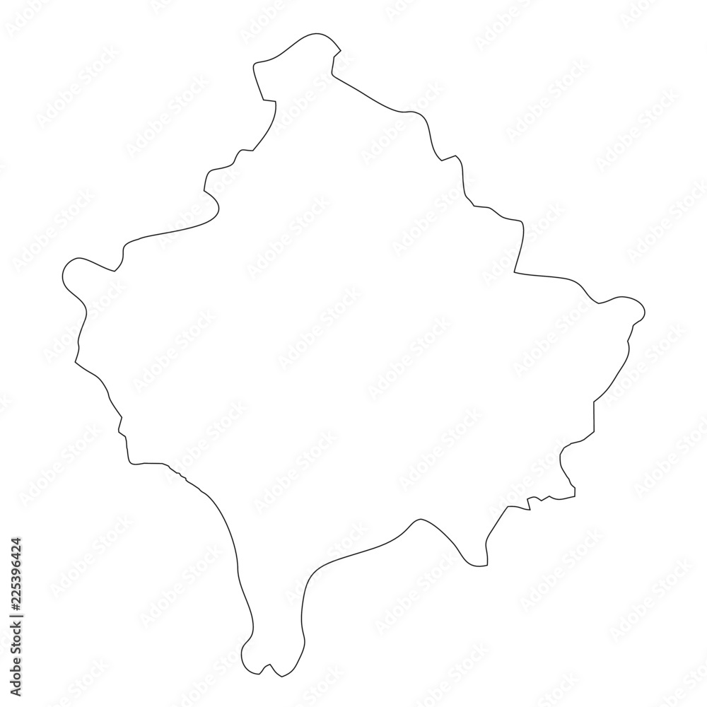 Obraz premium Map of Kosovo