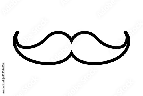 hipster mustache accessory icon