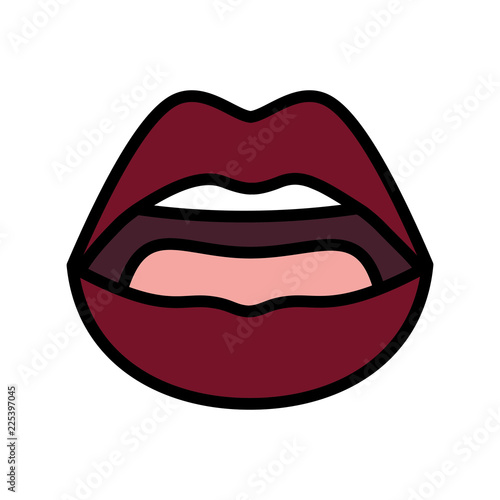 sensuality female lips icon