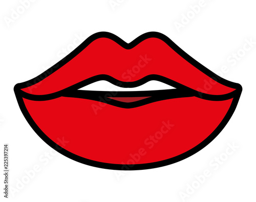 sensuality female lips icon