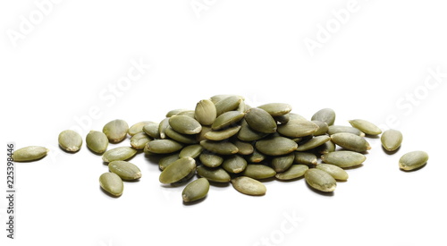 Pumpkin seeds isolated on white background