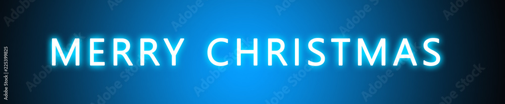 Merry Christmas - glowing white text on blue background Merry Christmas - glowing white text on blue background