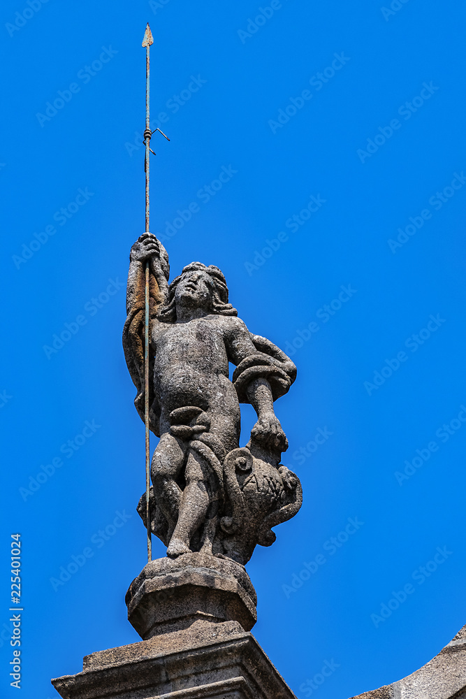 Braga Saint Vincent Church (Igreja de Sao Vicente) - XVI century baroque Catholic church dedicated to Saint Vincent of Saragossa. This is oldest authentic Christian monument in Braga. Braga, Portugal. Braga Saint Vincent Church (Igreja de Sao Vicente) - XVI century baroque Catholic church dedicated to Saint Vincent of Saragossa. This is oldest authentic Christian monument in Braga. Braga, Portugal.