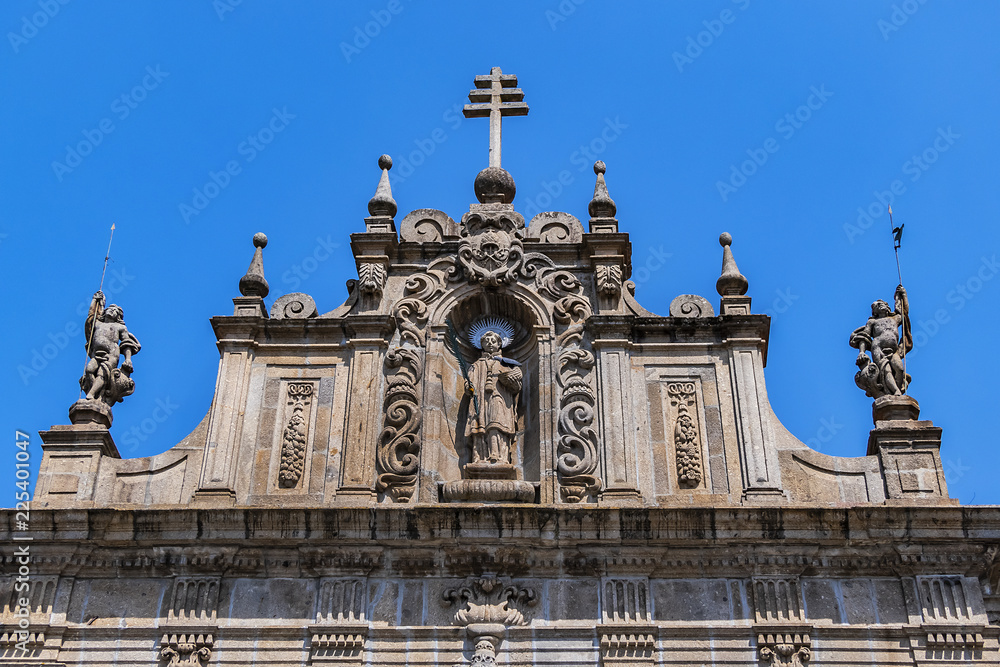 Braga Saint Vincent Church (Igreja de Sao Vicente) - XVI century baroque Catholic church dedicated to Saint Vincent of Saragossa. This is oldest authentic Christian monument in Braga. Braga, Portugal.
