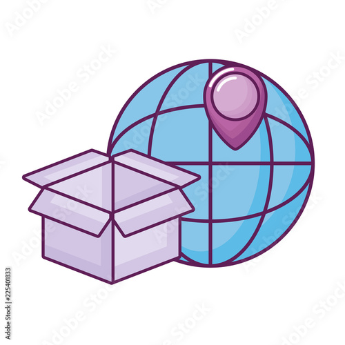 packing box with planet and pin location