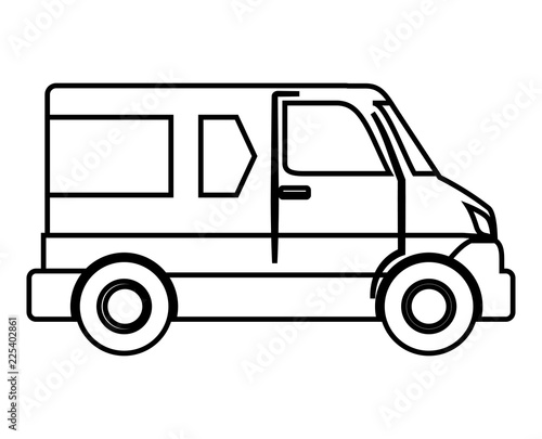 van vehicle isolated icon