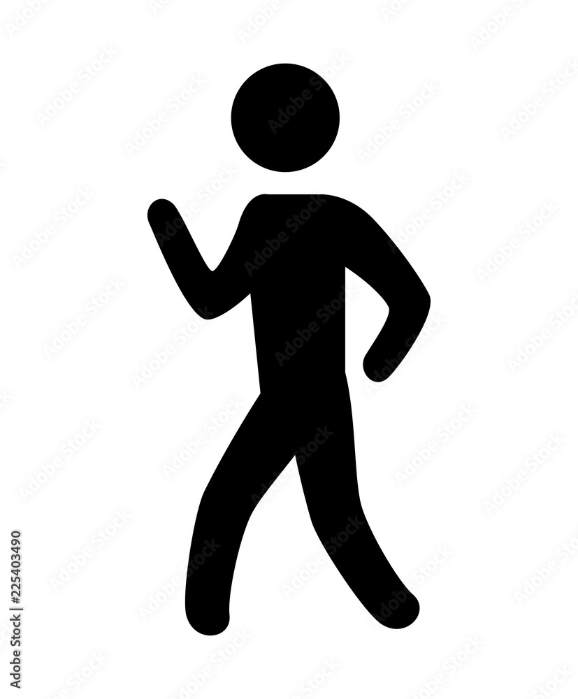 human figure silhouette walking