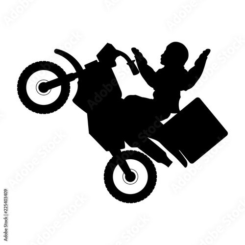 delivery worker in motorcycle and box