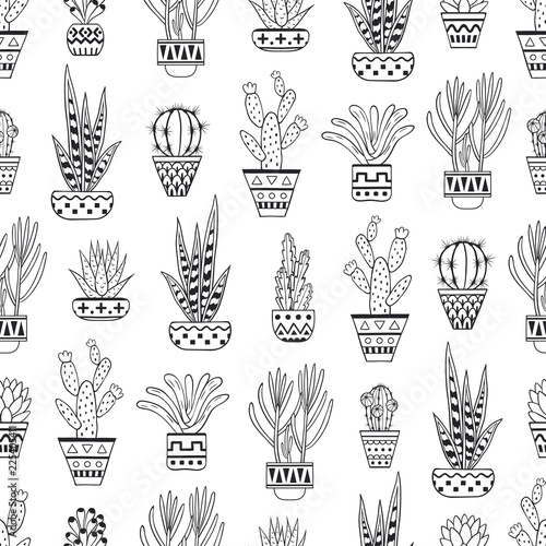 Black and white seamless pattern