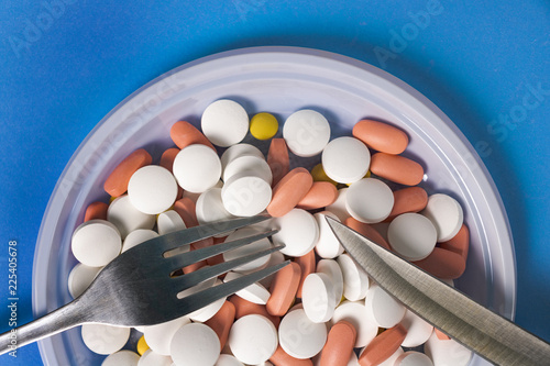 pills on a plate instead of food
