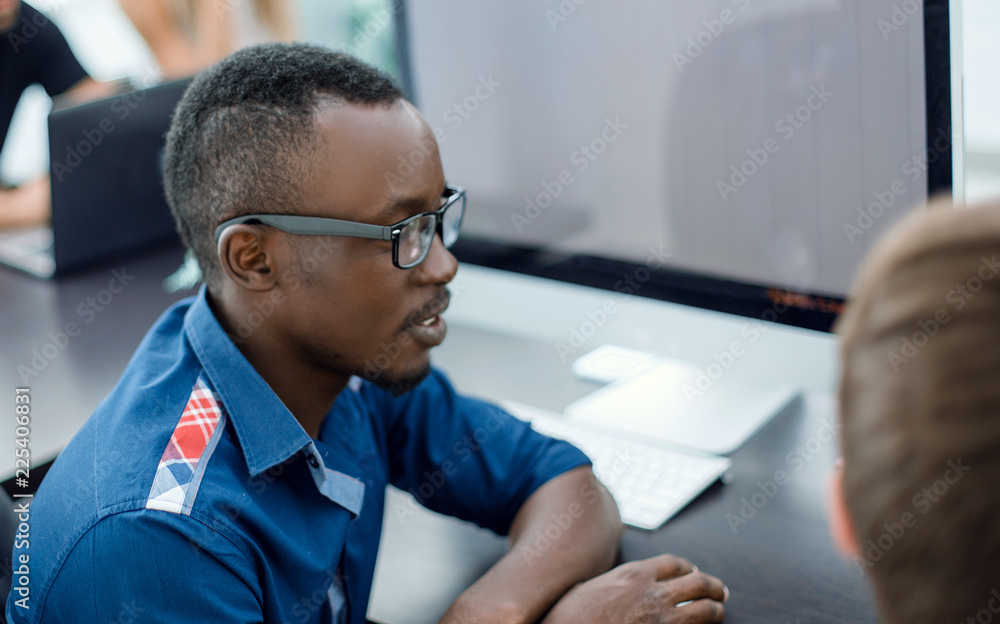 young businessman working in the office.